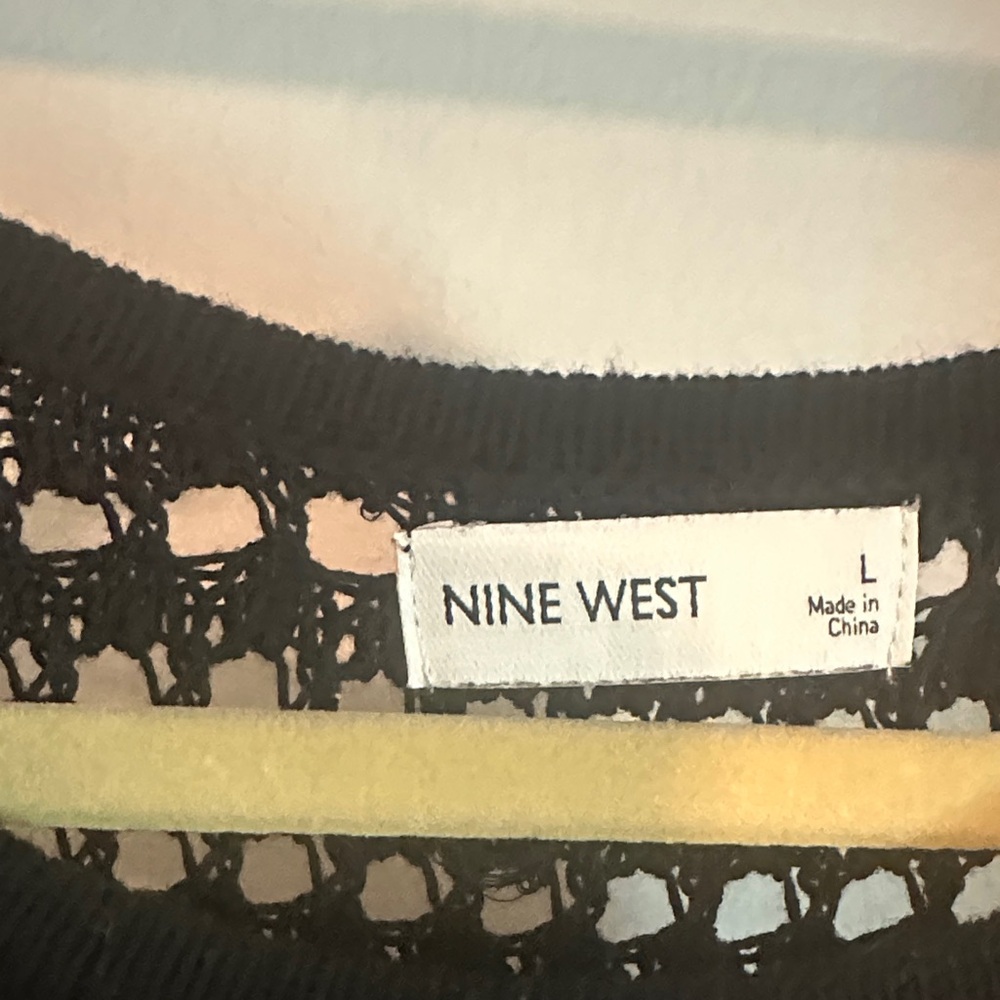 Nine West Black Short Sleeve Knit Top - Picture 2 of 2